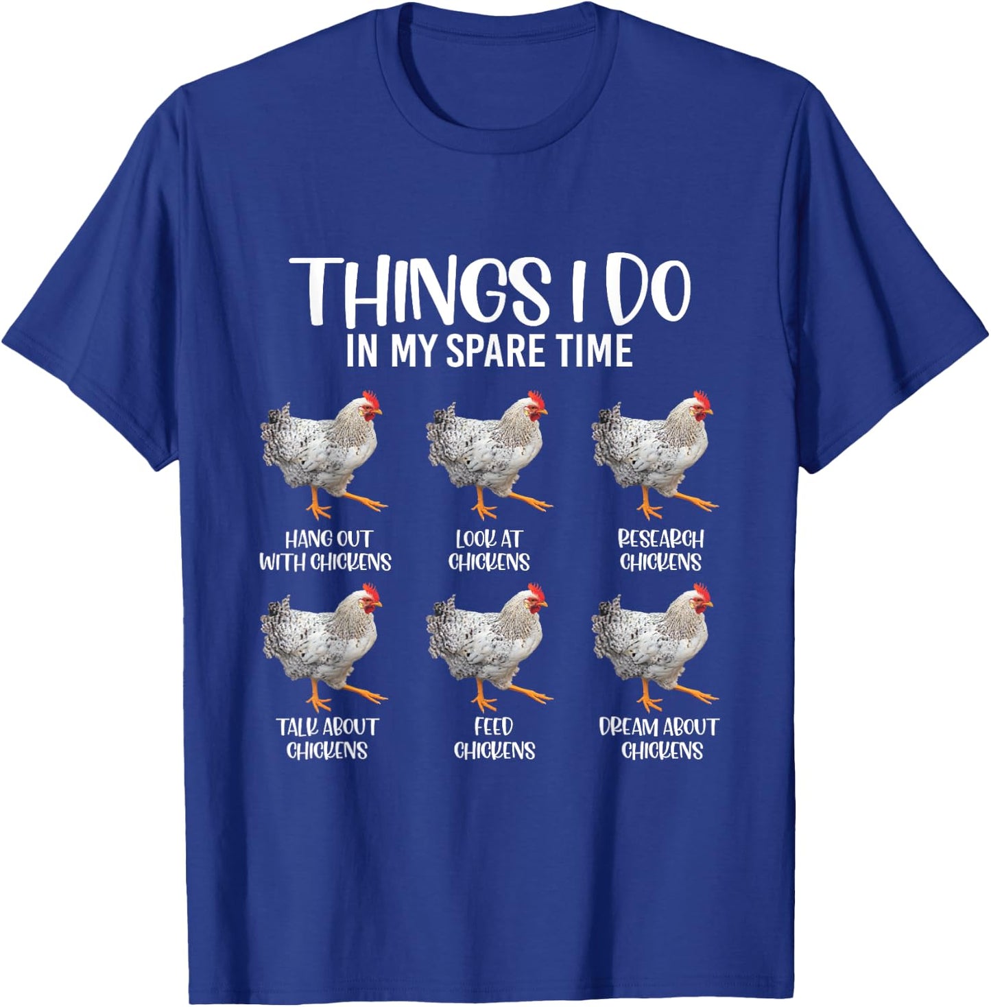 Funny Chicken Mom Farm Cute Family Chicken Girl Farmer Dad T-Shirt - T-Shirt | Royal