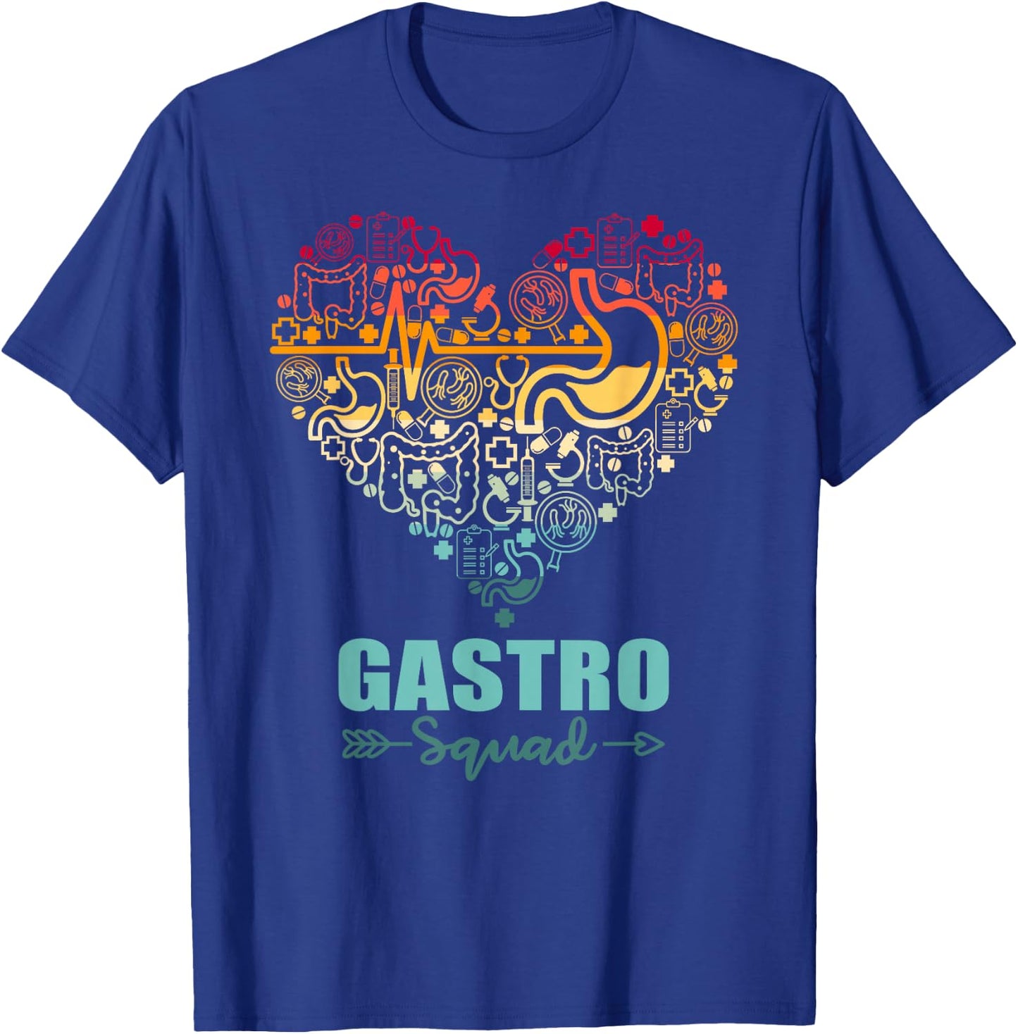Gastro Squad Heart Funny Gastroenterology Team T-Shirt - T-Shirt | Royal