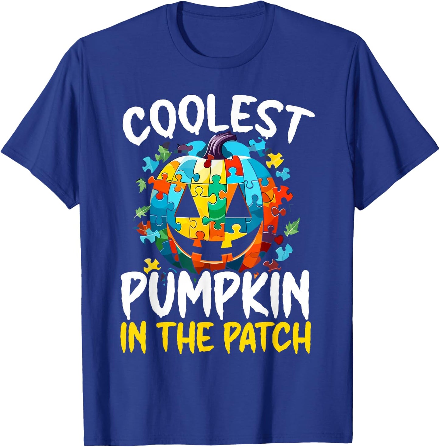 Autism Halloween Puzzle Trick Or Treat Autism Awareness T-Shirt - T-Shirt | Royal