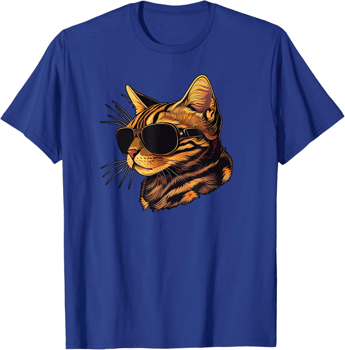 Dad Mom Cat Sunglasses - Bengal Cat T-Shirt - T-Shirt | Royal