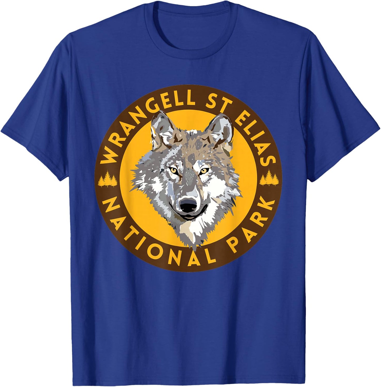 Wrangell St Elias National Park Alaska Wolf Hiking Outdoors T-Shirt - T-Shirt | Royal