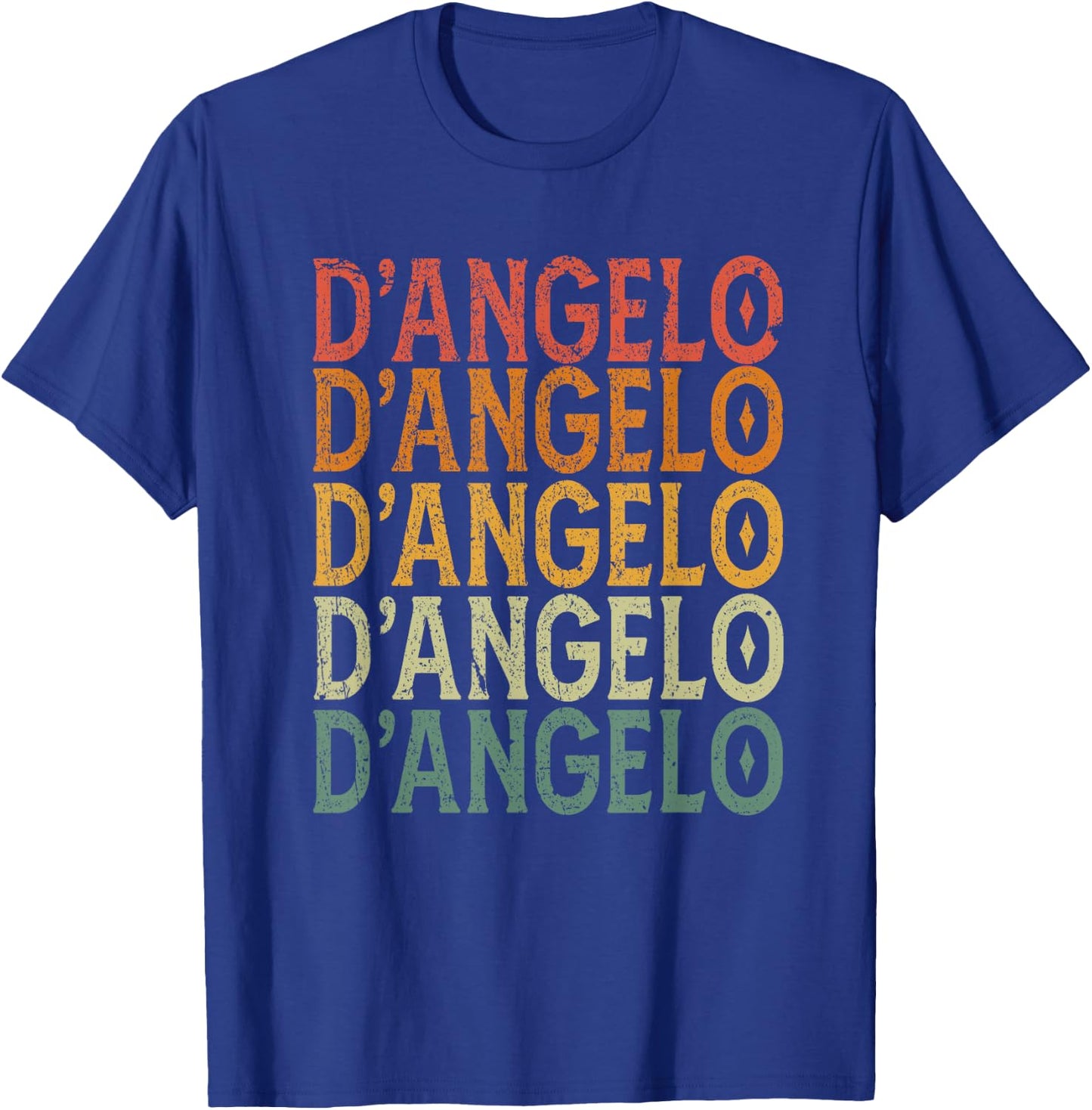 Retro Custom First Name D'Angelo T-Shirt - T-Shirt | Royal