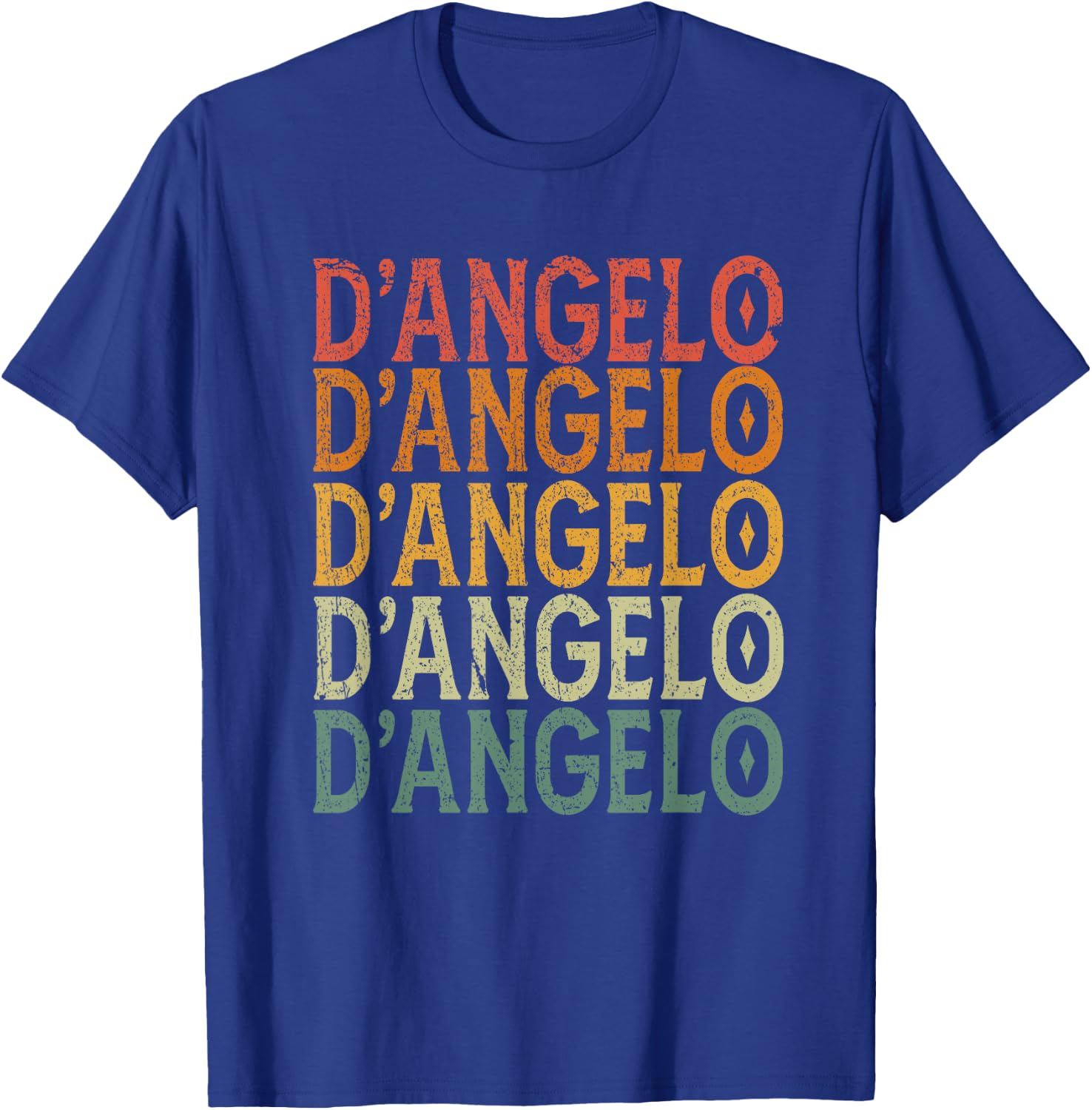 Retro Custom First Name D'Angelo T-Shirt - T-Shirt | Royal