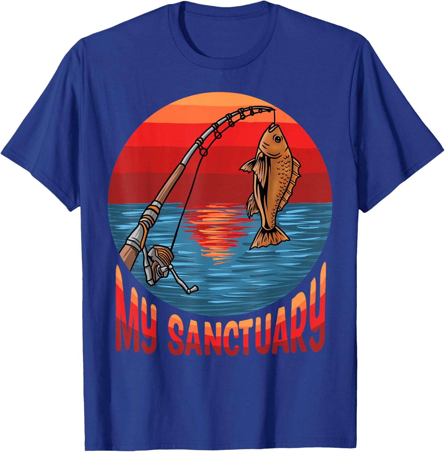Fisherman Funny Fishing T-Shirt - T-Shirt | Royal