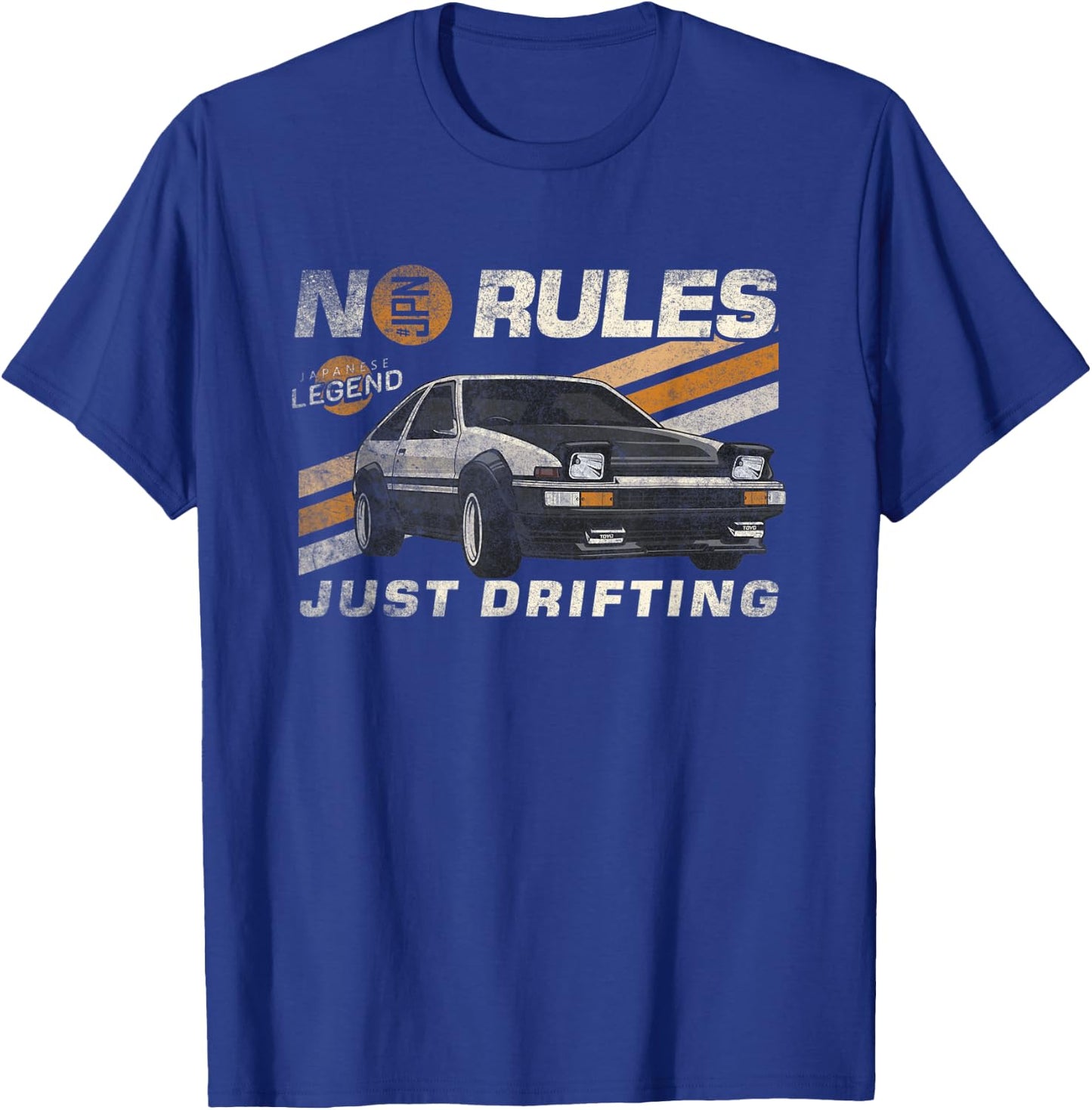 JDM Vintage Japanese drift legend no to rules just drifting T-Shirt - T-Shirt | Royal