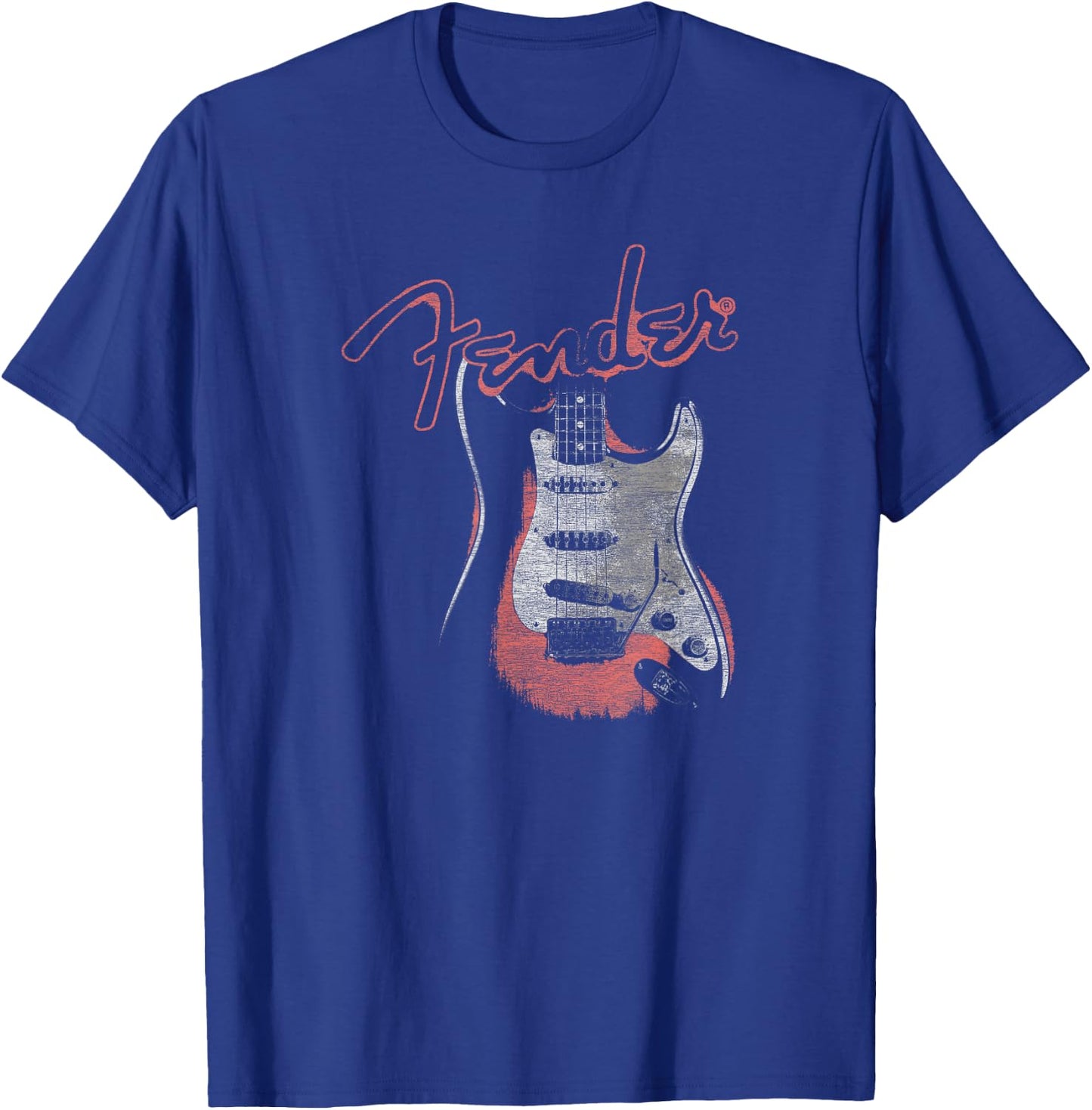 Fender Vintage Guitar Retro Glow T-Shirt - T-Shirt | Royal
