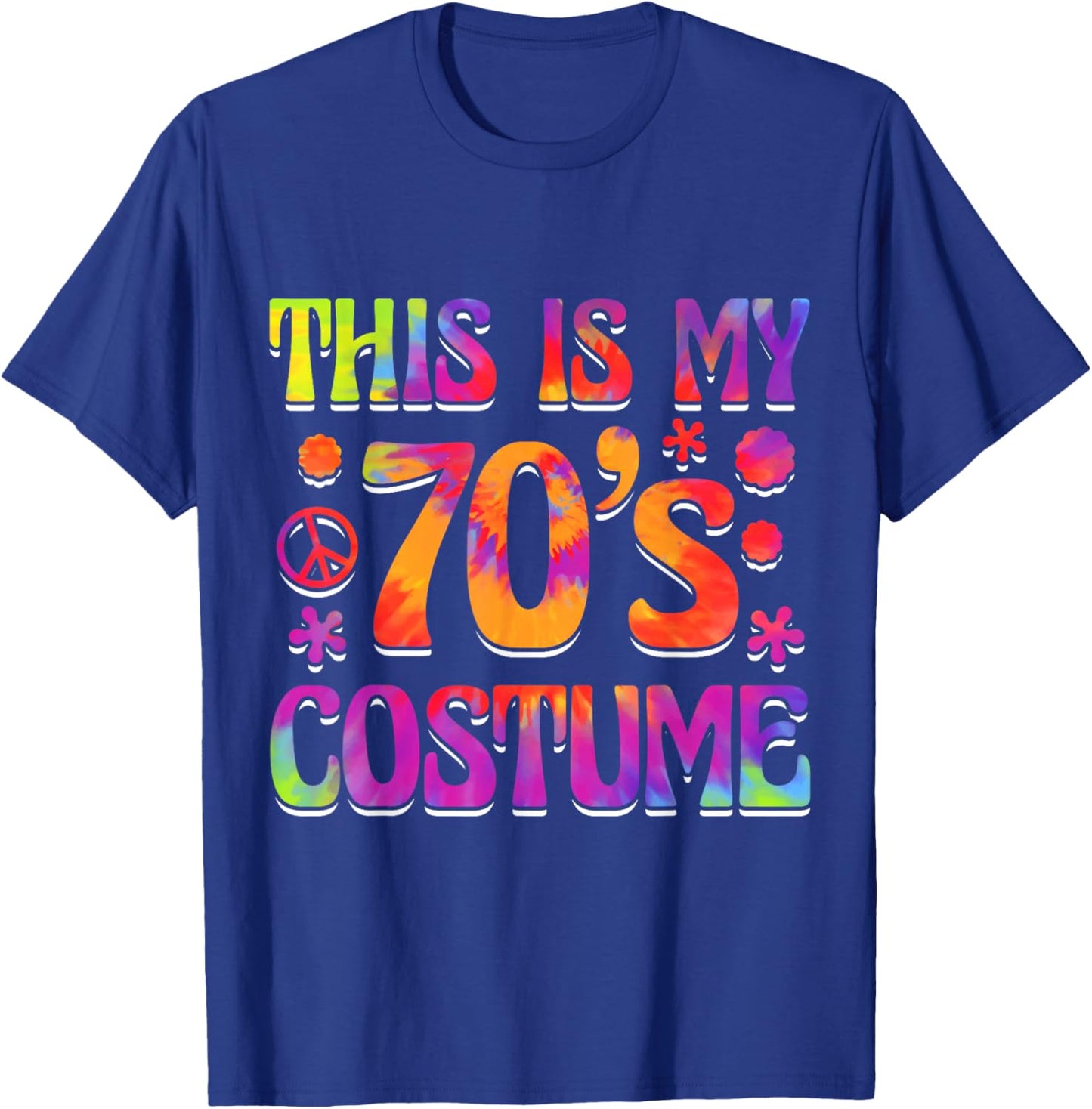 This Is My 70's Costume Seventies Theme Party Hippie Vibes T-Shirt - T-Shirt | Royal