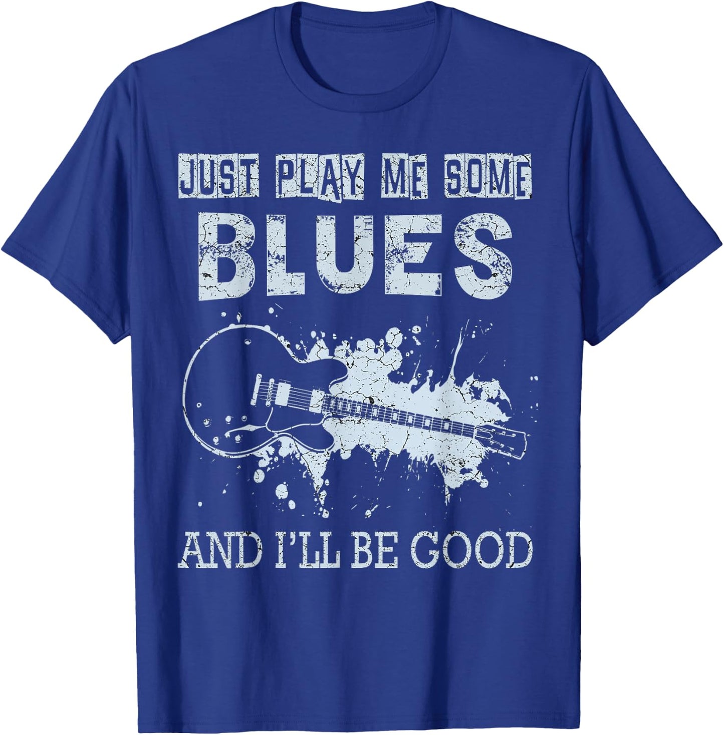 Blues Music Band Lover Vintage Guitar Teacher Funny Blues T-Shirt - T-Shirt | Royal