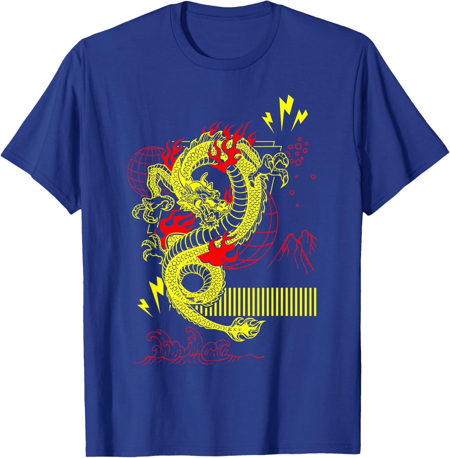 Yellow Dragon Streetwear T-Shirt - T-Shirt | Royal