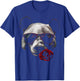 Panda Sunglasses Rose Artwork | Flowers Animal Panda T-Shirt - T-Shirt | Royal