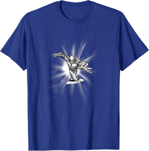 Marvel Fantastic Four Silver Surfer Speed Epic Logo T-Shirt - T-Shirt | Royal
