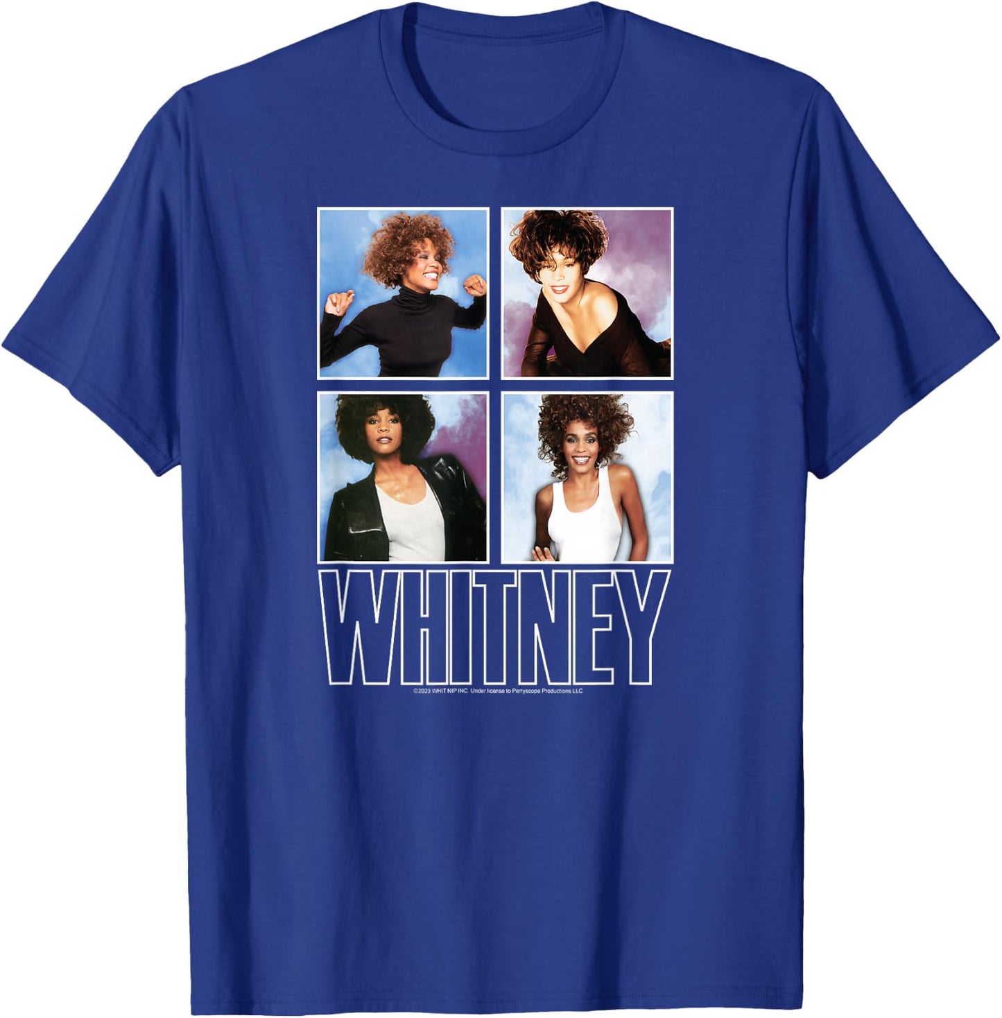 Whitney Houston - Grid T-Shirt - T-Shirt | Royal
