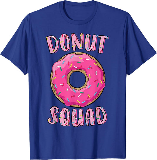Donut Squad Matching Donut Party Pink Doughnut Sprinkles T-Shirt - T-Shirt | Royal