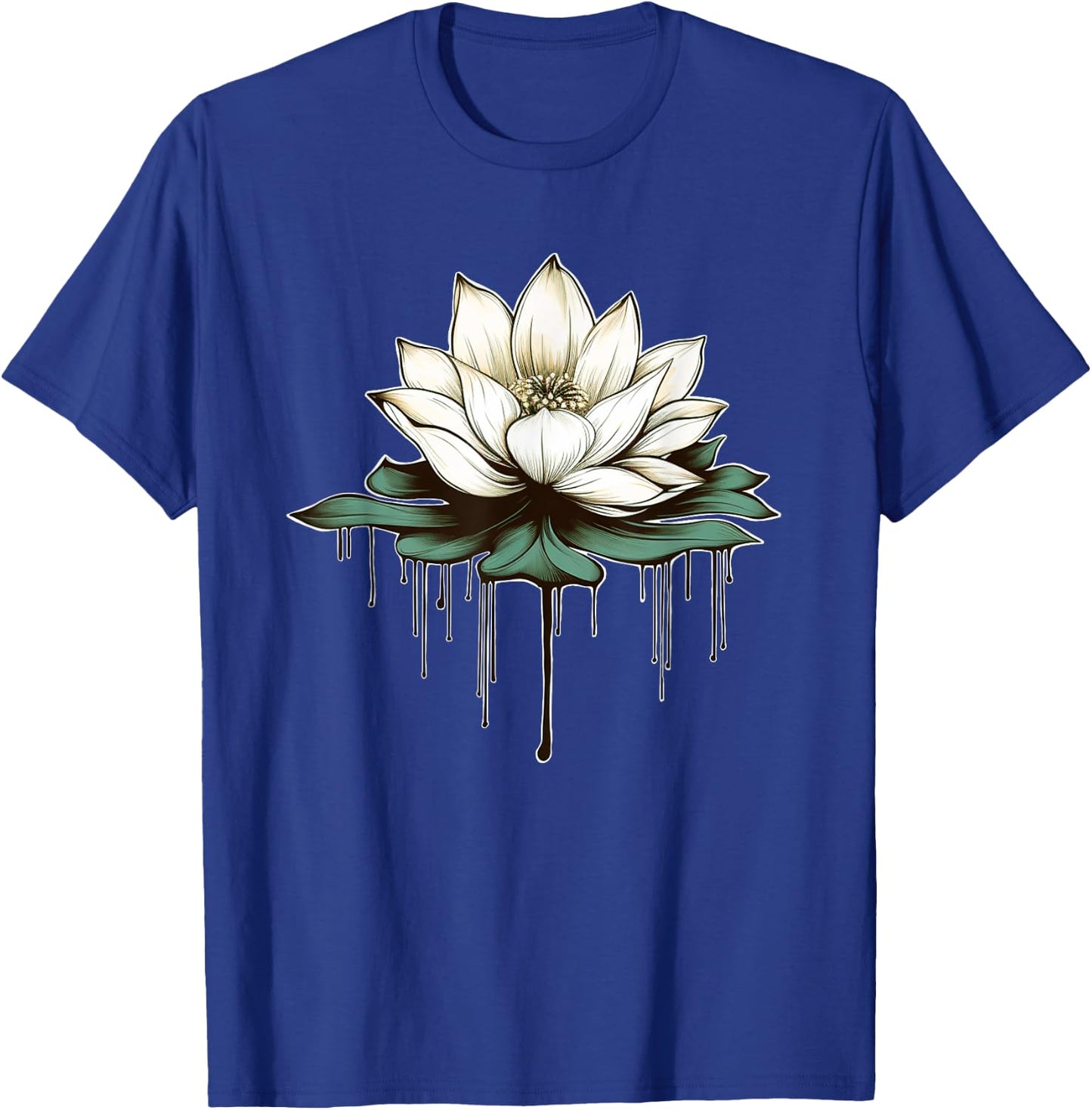 Yoga Botanical Lotus Spiritual T-Shirt - T-Shirt | Royal