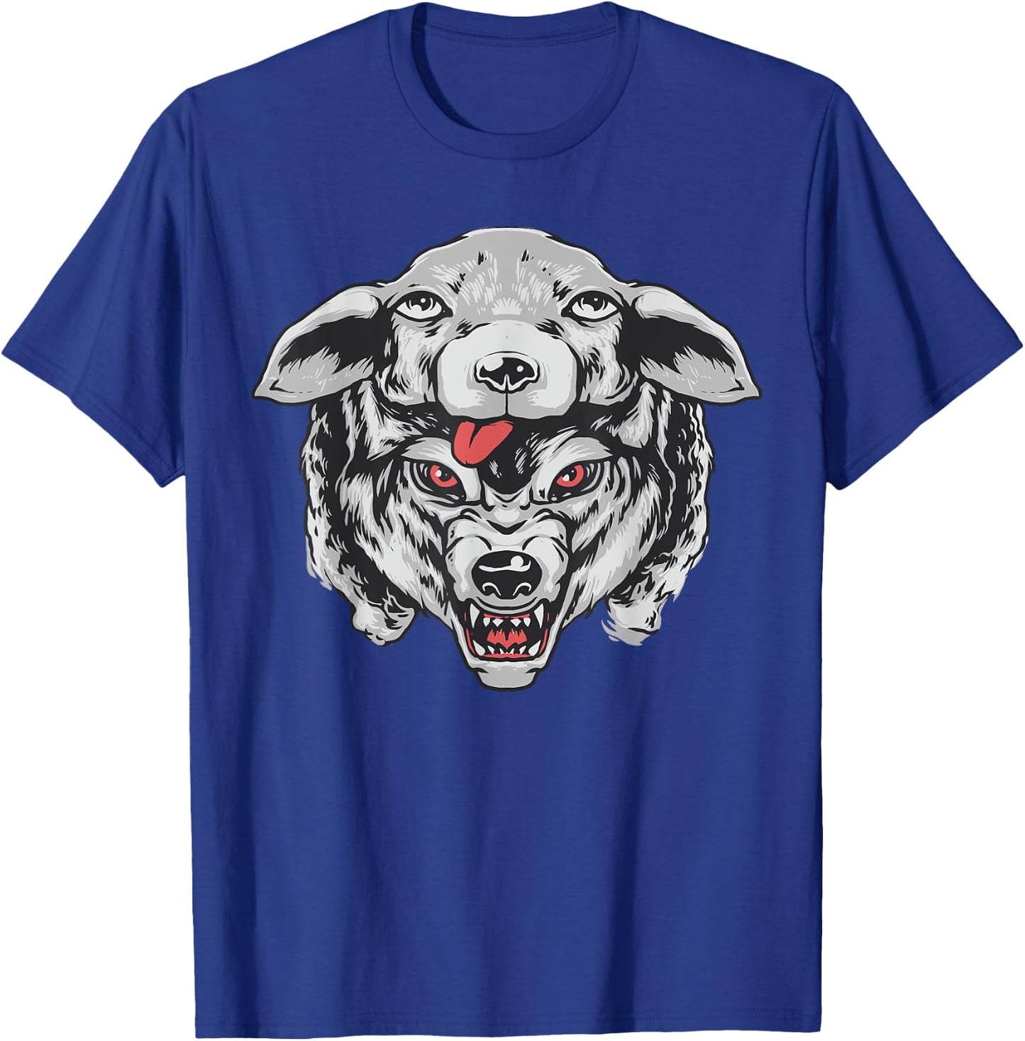 Wolf in Sheep's clothing head for lovers wolves Hunter face T-Shirt - T-Shirt | Royal