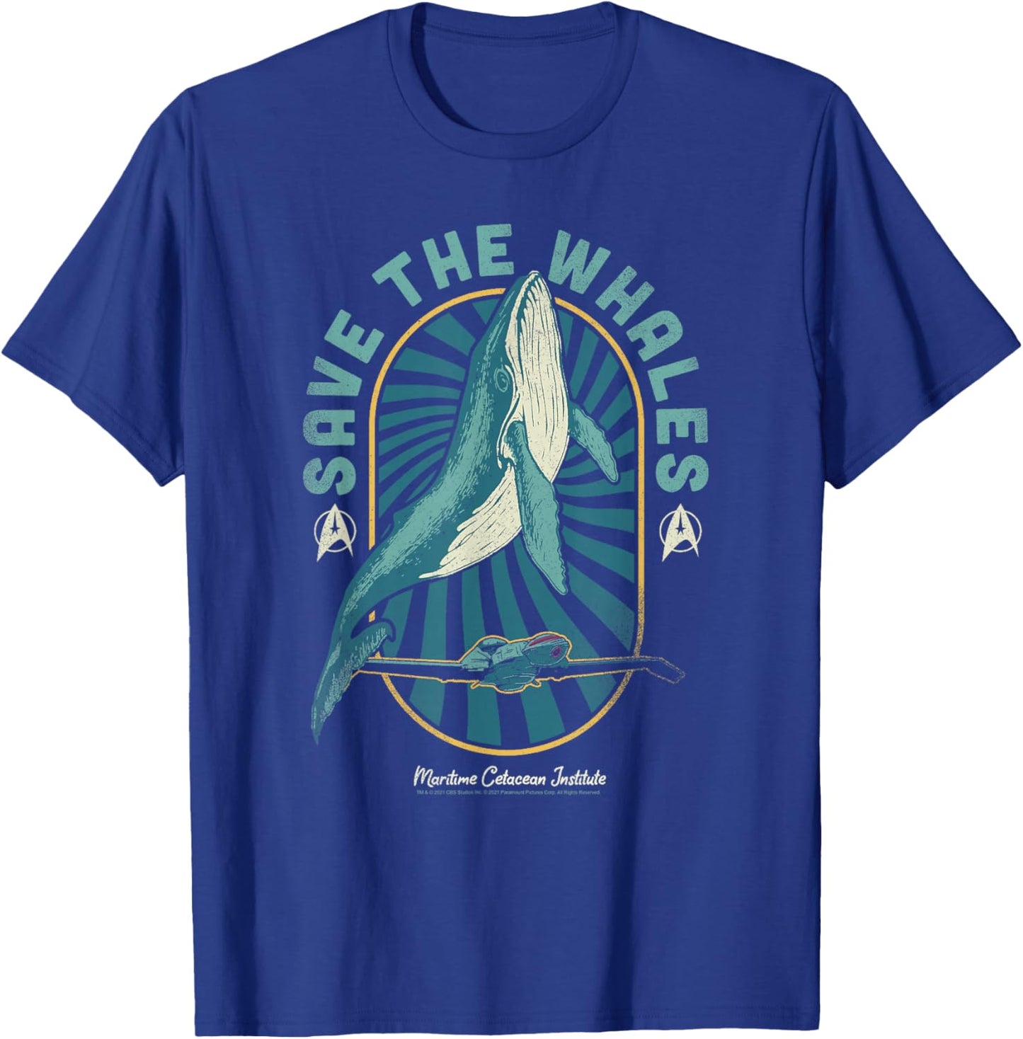 Star Trek IV: The Voyage Home Save The Whales Collection T-Shirt - T-Shirt | Royal