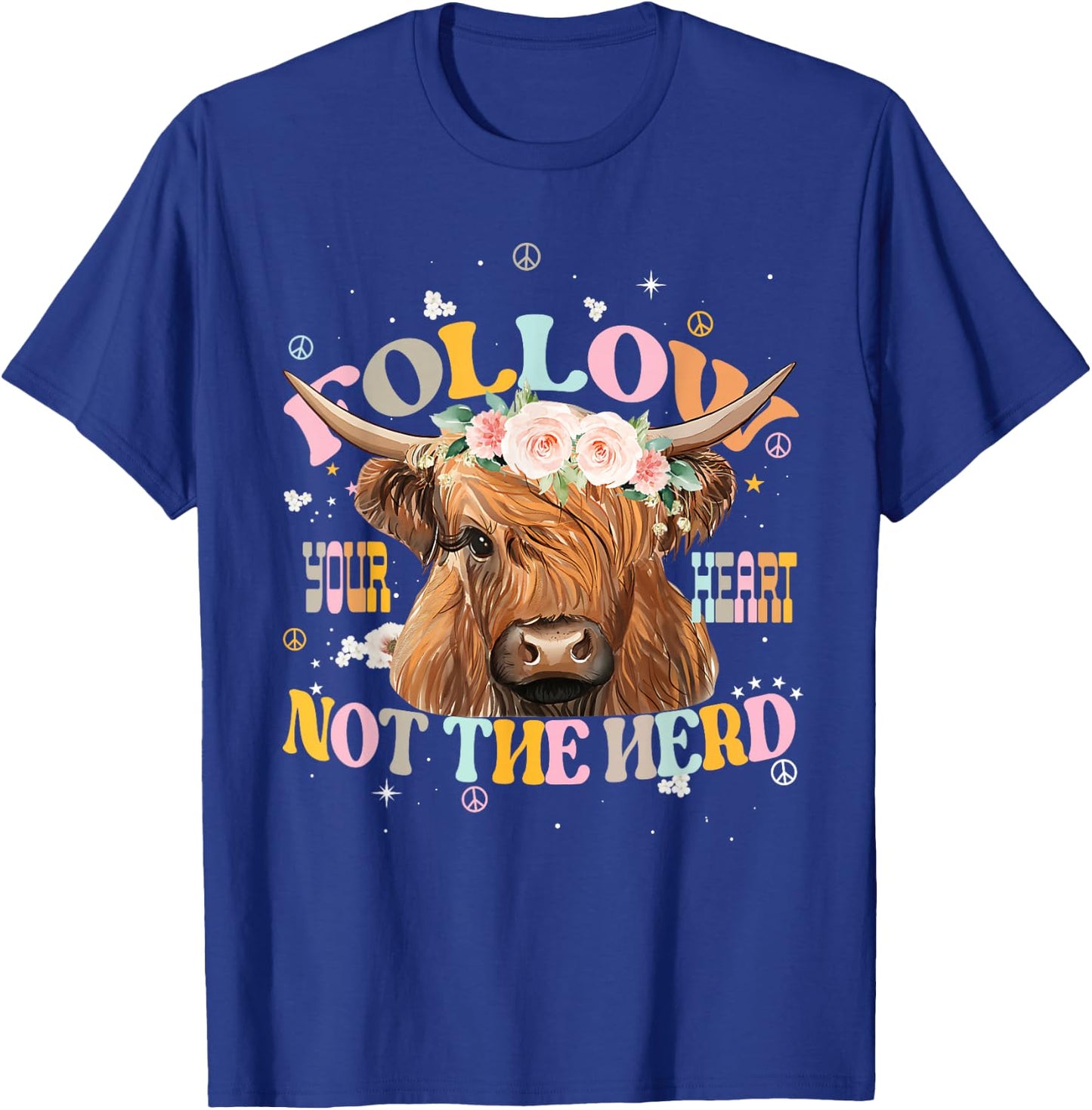 Follow Your Heart Not The Herd Heifer Apparel T-Shirt - T-Shirt | Royal
