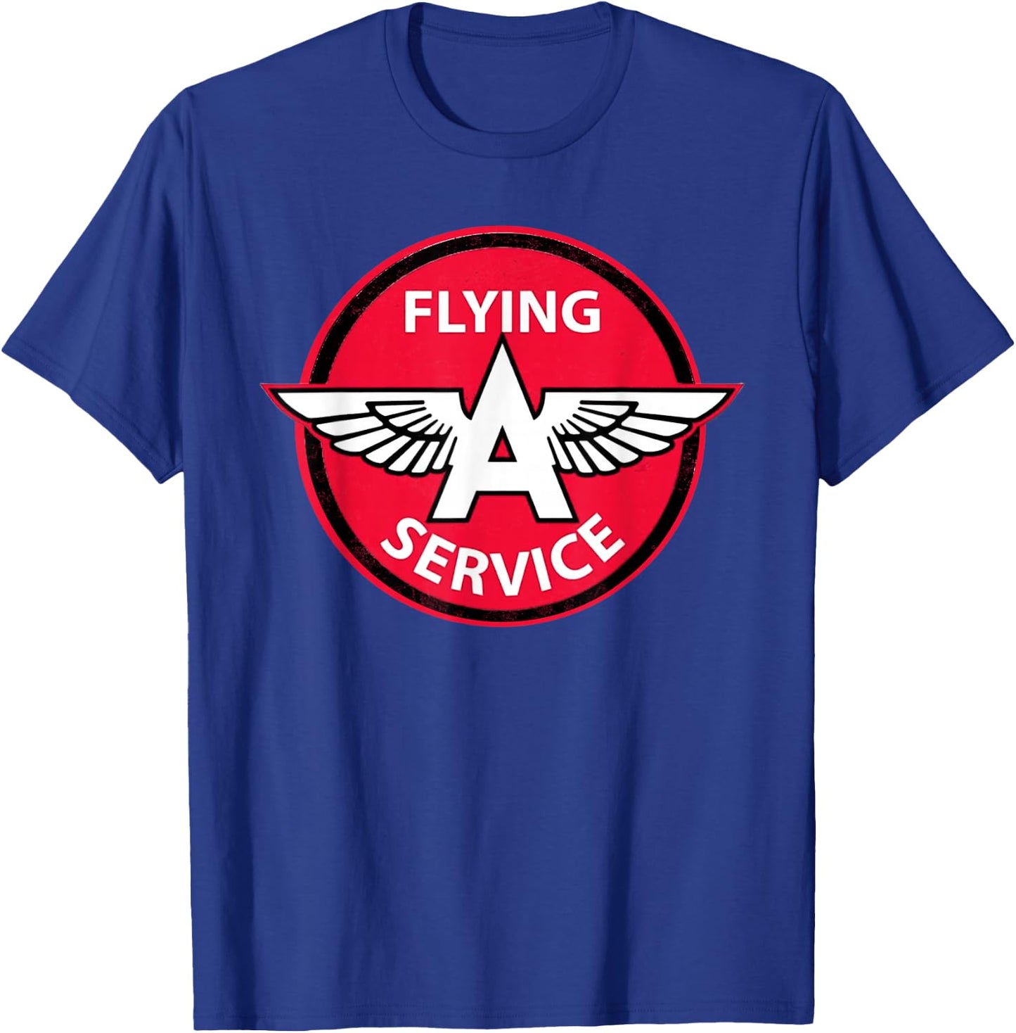 Retro Vintage Gas Station Flying A Service Motor Oil Car T-Shirt - T-Shirt | Royal