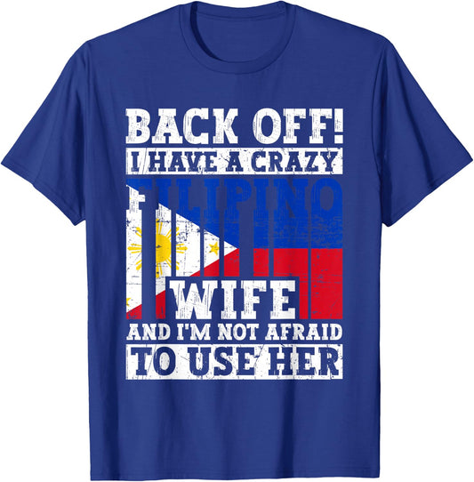 Funny Filipino Husband Philippines Flag Roots Heritage T-Shirt - T-Shirt | Royal