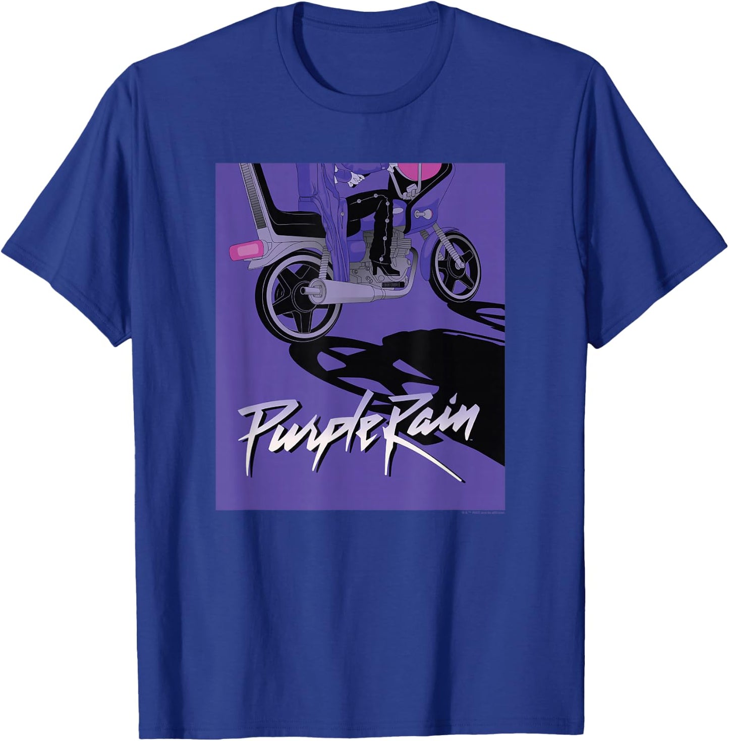 WB100 Purple Rain Prince Motorcycle Album Cover Sketch T-Shirt - T-Shirt | Royal