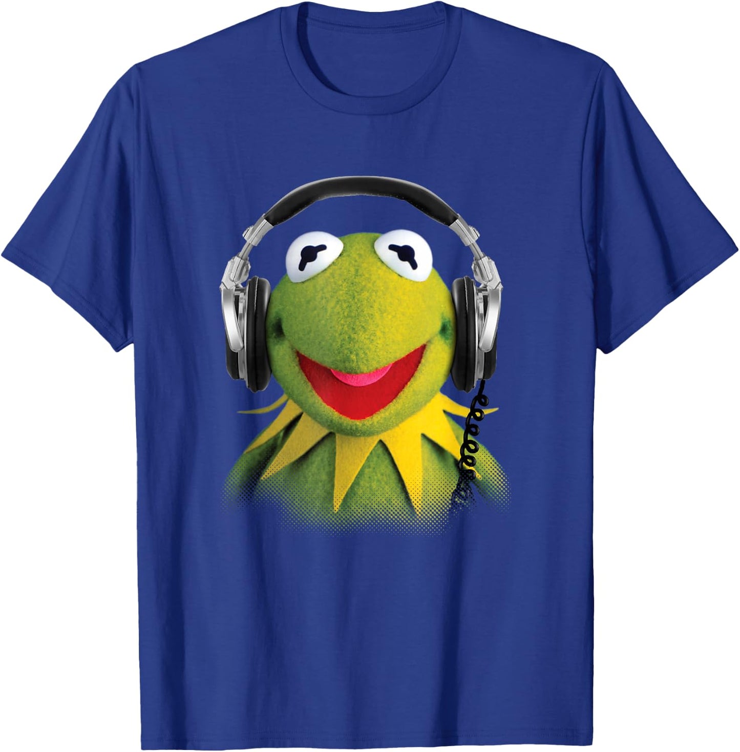 Disney The Muppets Kermit The Frog Studio Session Headphones T-Shirt - T-Shirt | Royal