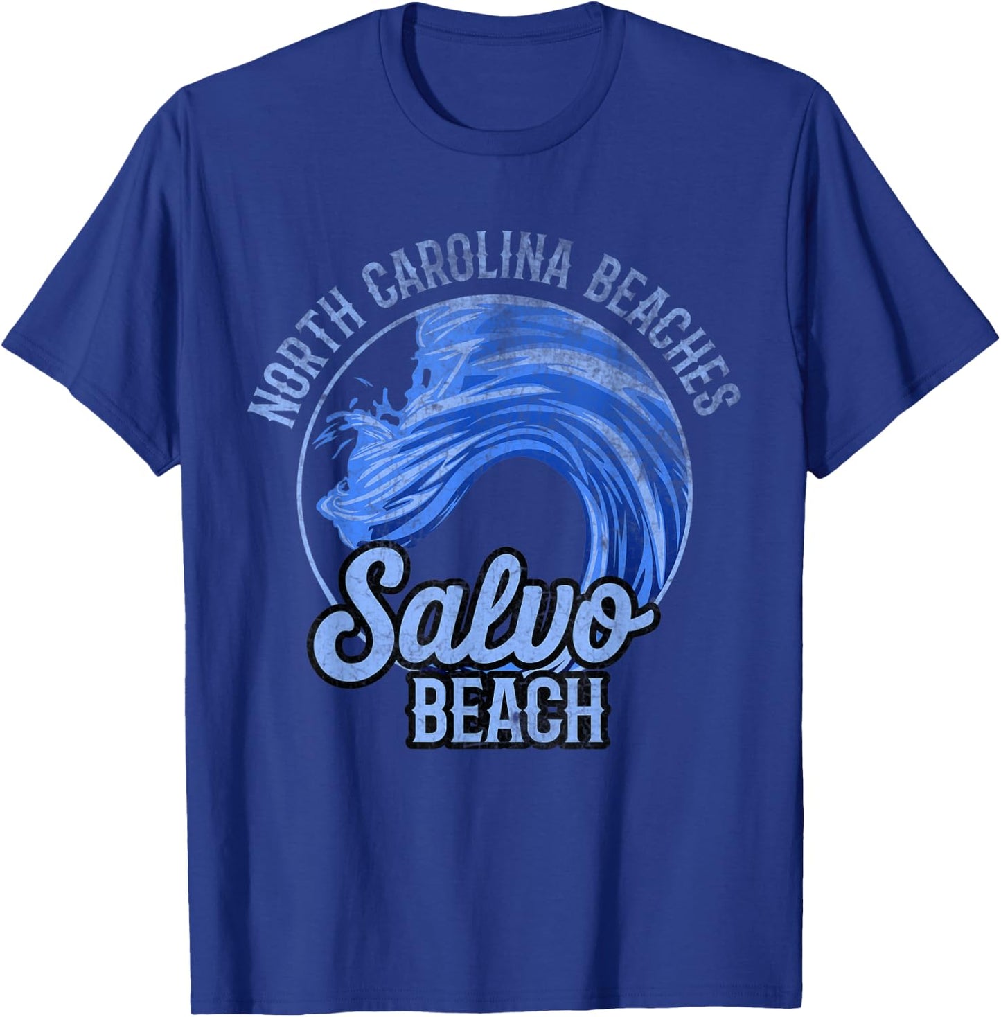 Funny Quote Salvo Beach Retro Wave Circle T-Shirt - T-Shirt | Royal