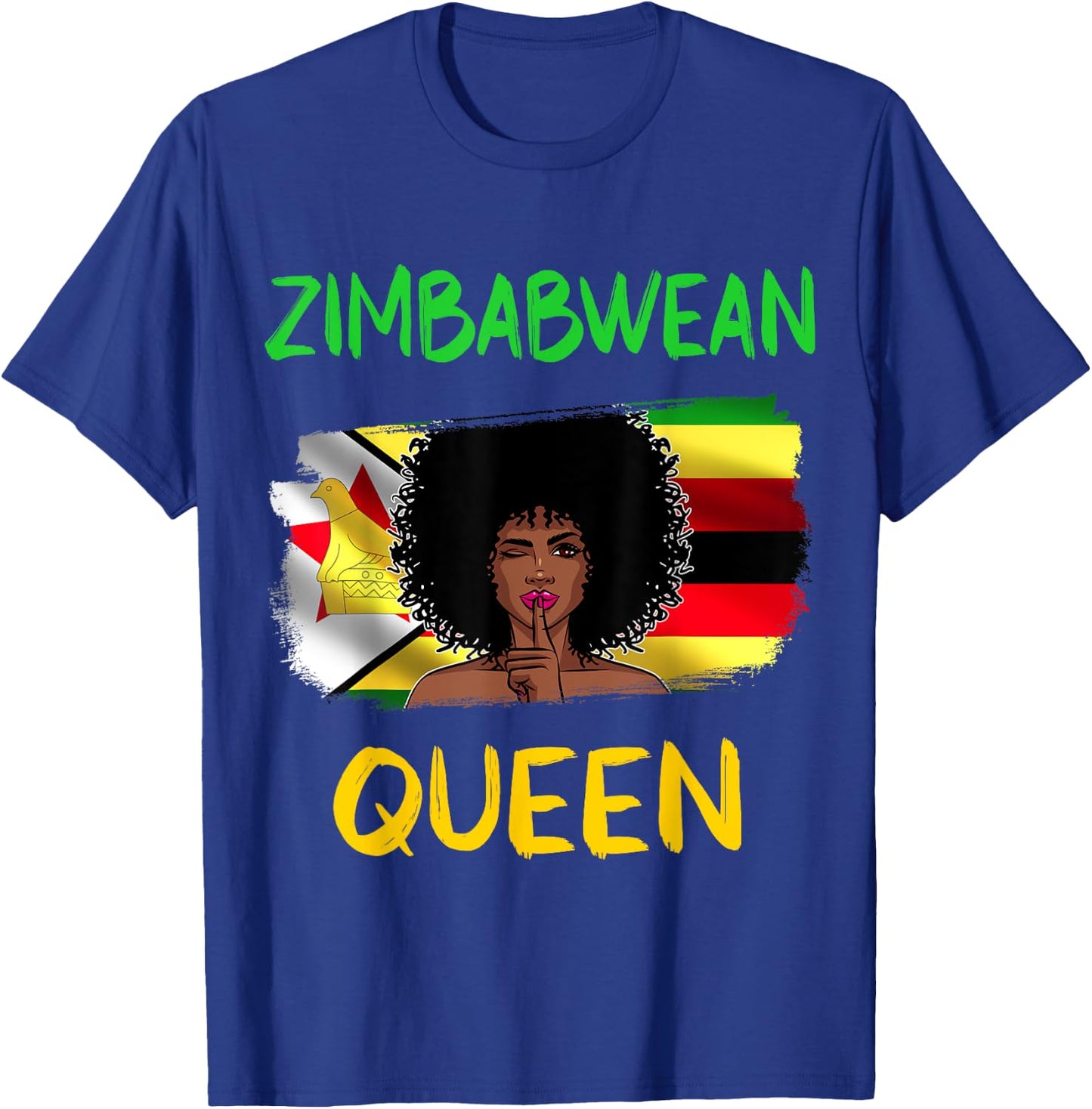 Zimbabwean Queen Zimbabwe Flag Zimbabwean Girl Pride T-Shirt - T-Shirt | Royal