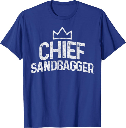 Chief Sandbagger Golf Gag Gifts Novelty T-Shirt - T-Shirt | Royal