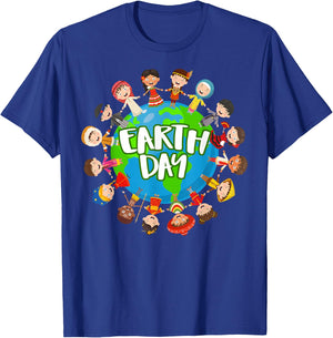 Earth Day 2023 Environmental Nature Planet | & T-Shirt - T-Shirt | Royal
