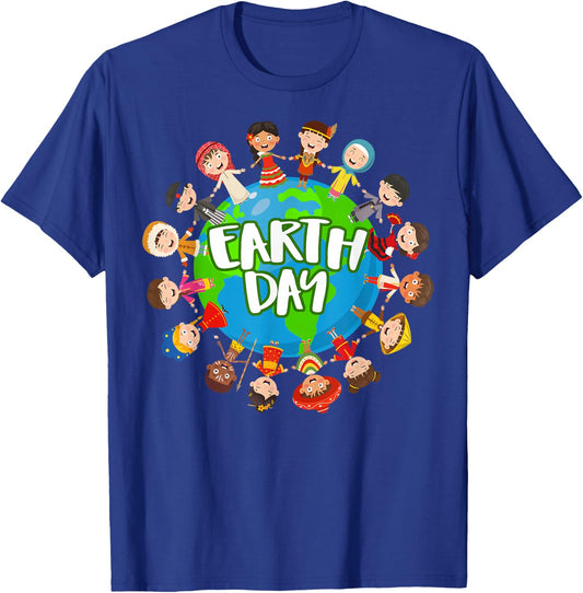 Earth Day 2023 Environmental Nature Planet | & T-Shirt - T-Shirt | Royal