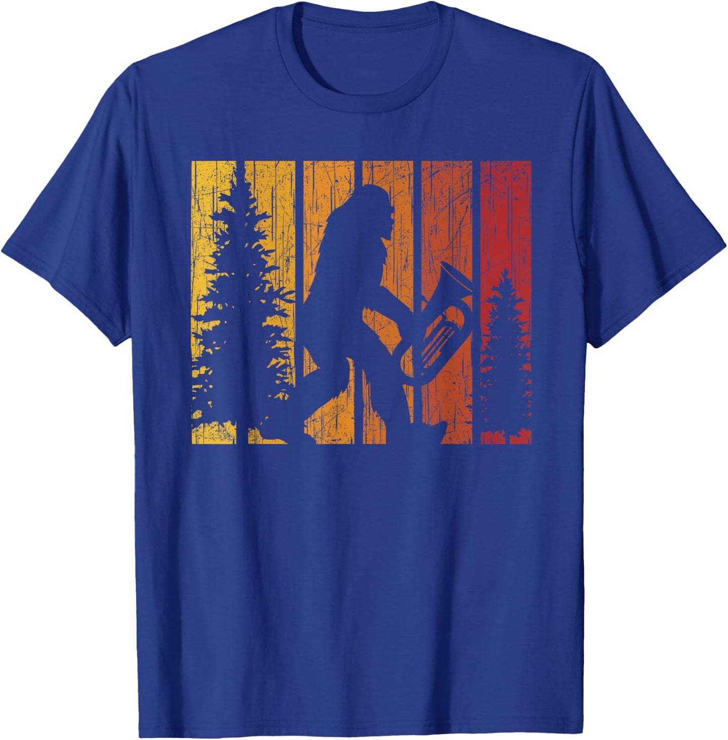 Bigfoot Lover Tuba Player Musical Instrument Musician T-Shirt - T-Shirt | Royal
