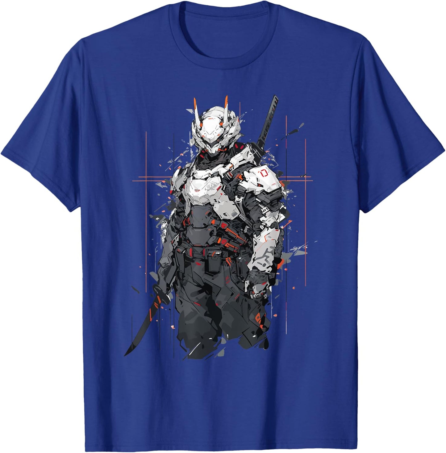 Ninja Shinobi Cyborg Warrior Robotic Anime Manga Comic Style T-Shirt - T-Shirt | Royal