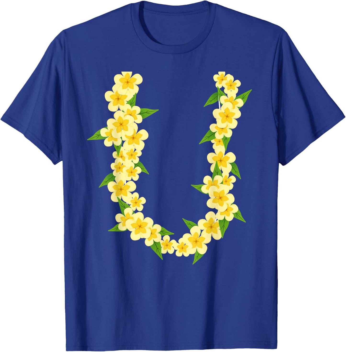 Hawaiian Flower Necklace Tropical Summer Holiday Lei T-Shirt - T-Shirt | Royal
