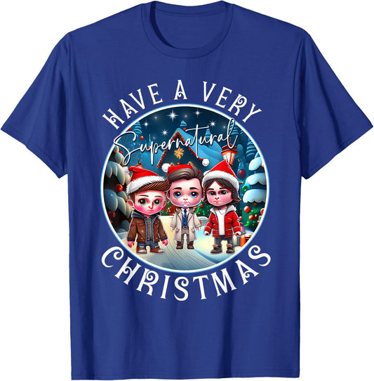 Have A Very SPN Christmas Cute Chibi T-Shirt - T-Shirt | Royal