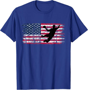 Handball USA flag Handball player T-Shirt - T-Shirt | Royal
