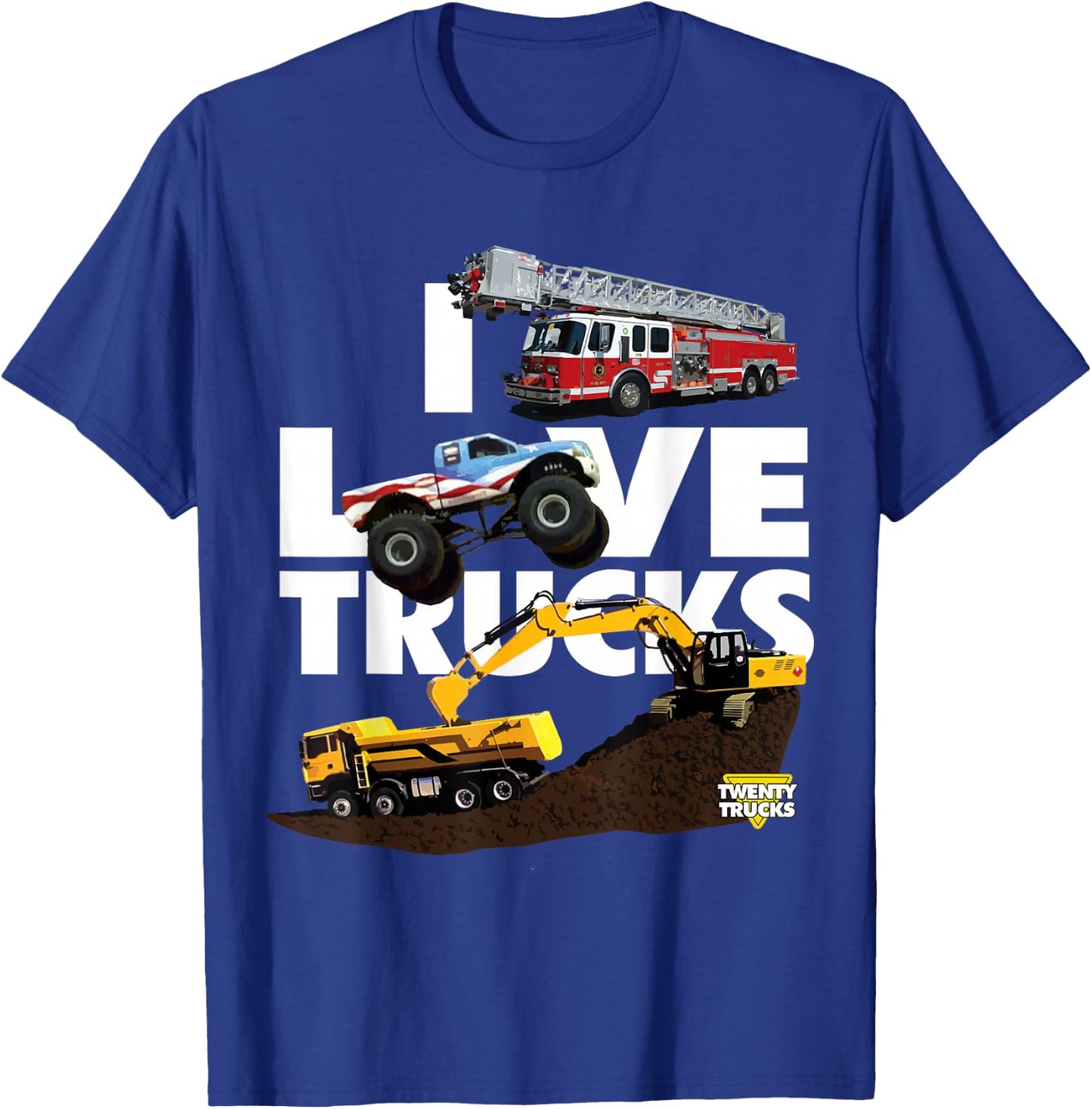 I Love Trucks T-Shirt - T-Shirt | Royal