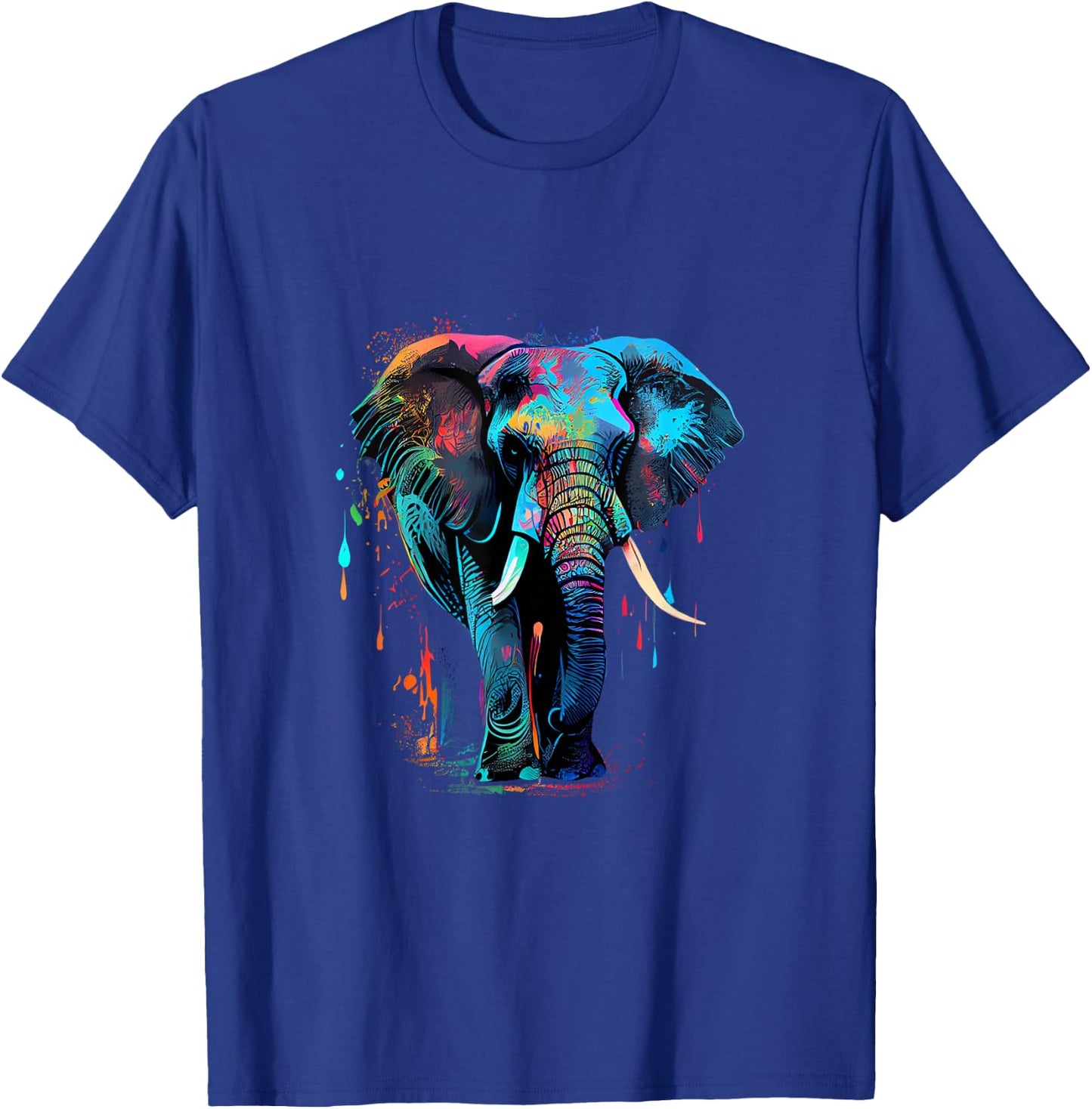 Elephant Face Colorful Pop Art Design Elephant Lovers T-Shirt - T-Shirt | Royal
