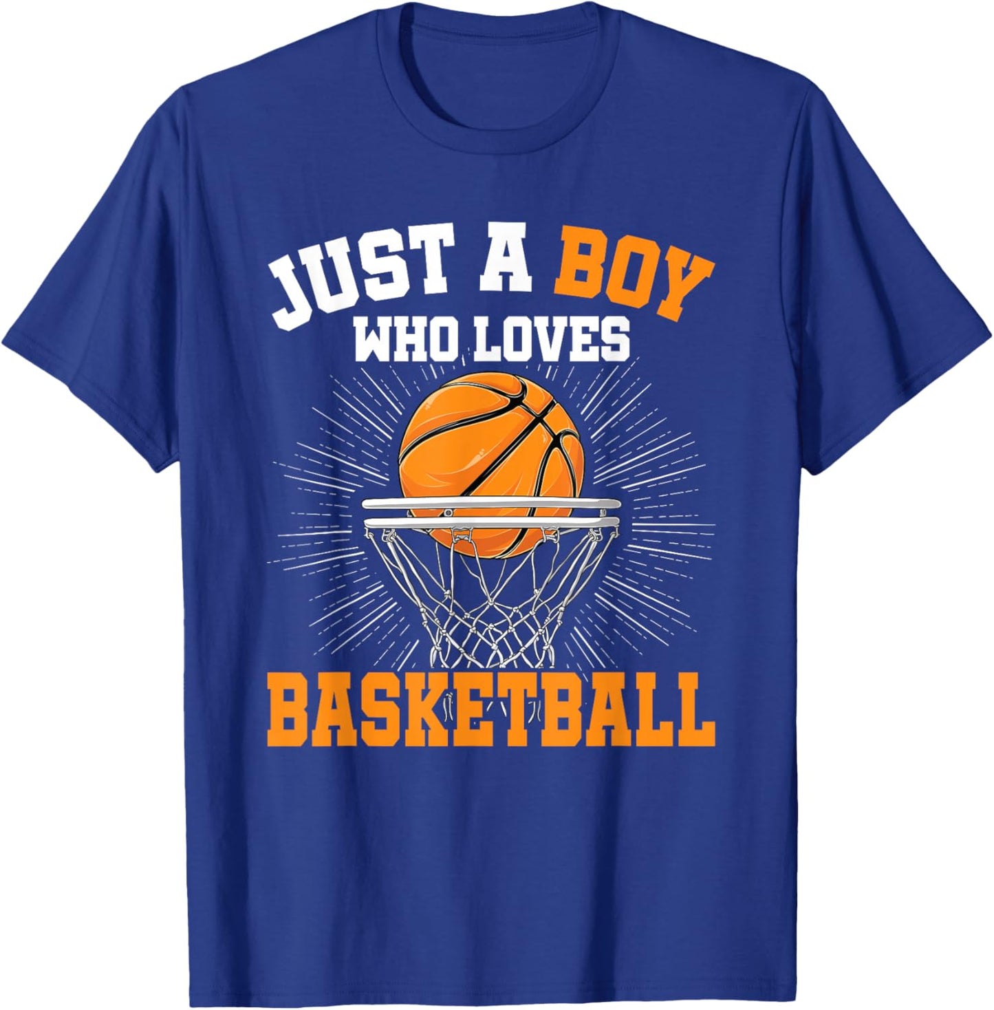 Just A Boy Who Loves Basketball Player Boys Kids T-Shirt - T-Shirt | Royal