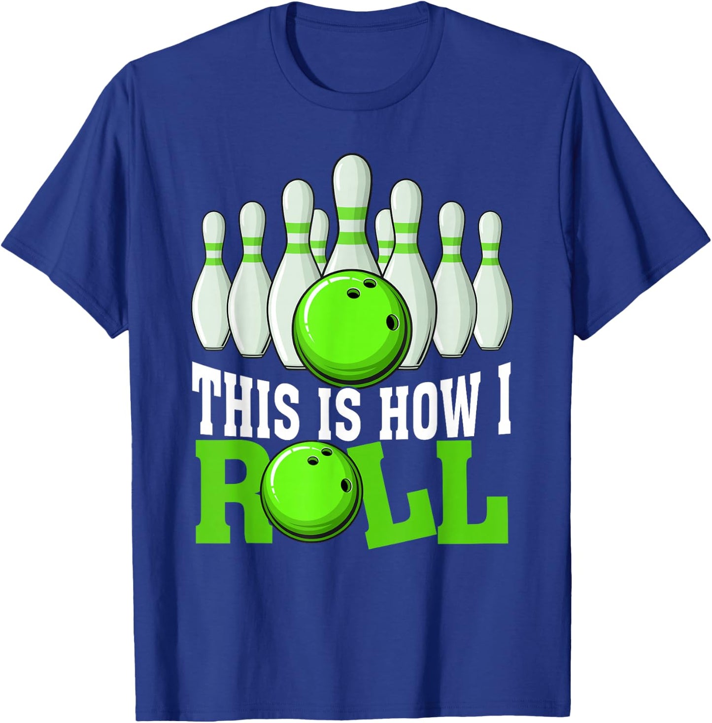 Funny Vintage Bowling Team Bowler Bowling Lover Boys Girls T-Shirt - T-Shirt | Royal