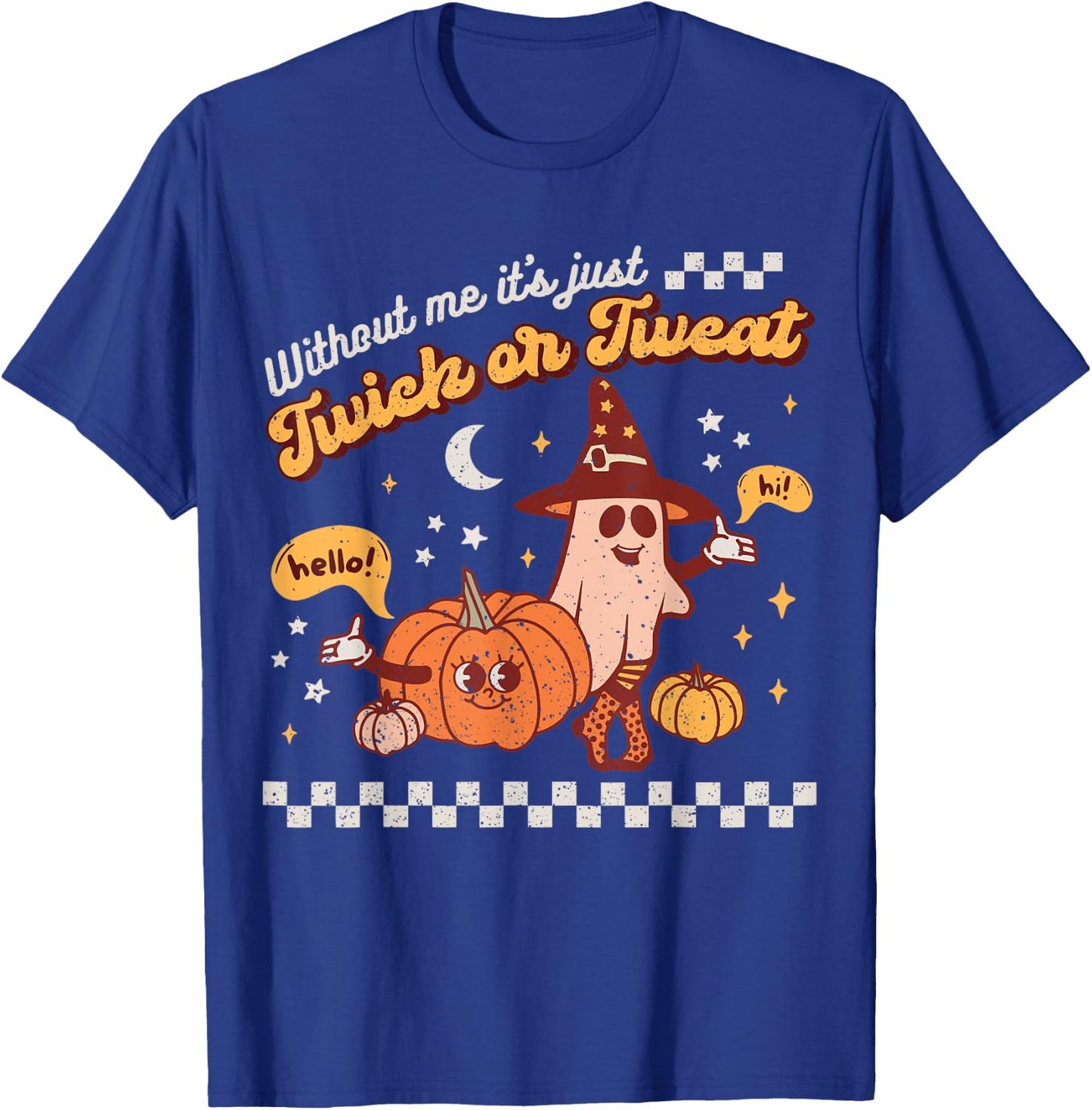 Speech Therapy Retro Spooky Fall Pumpkin Pathologist Season T-Shirt - T-Shirt | Royal
