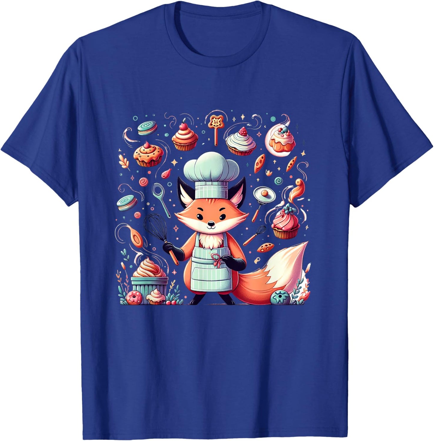 Magical Baker Fox in Enchanted Kitchen T-Shirt - T-Shirt | Royal
