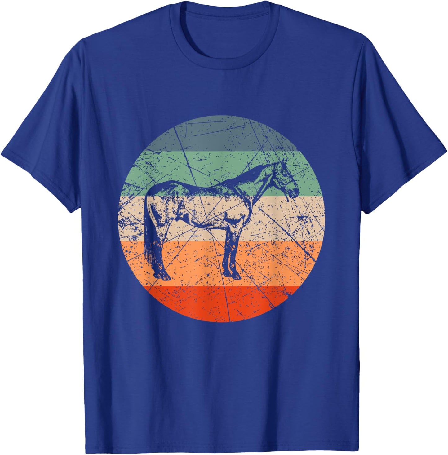 Retro Horse Silhouette - Vintage American Quarter Horse T-Shirt - T-Shirt | Royal