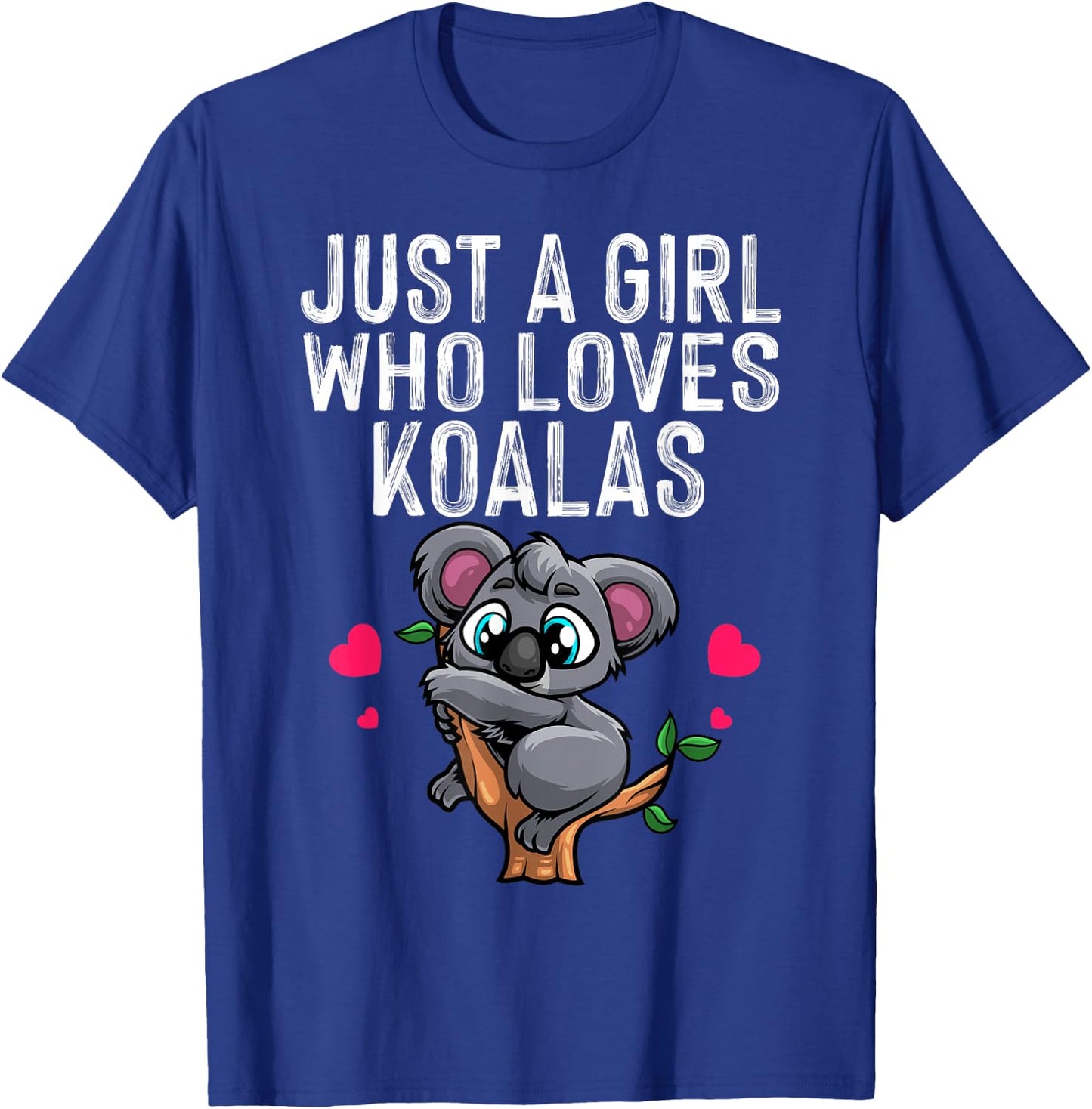 Funny Koala Bear for Girls Women Australian Animal Hearts T-Shirt - T-Shirt | Royal