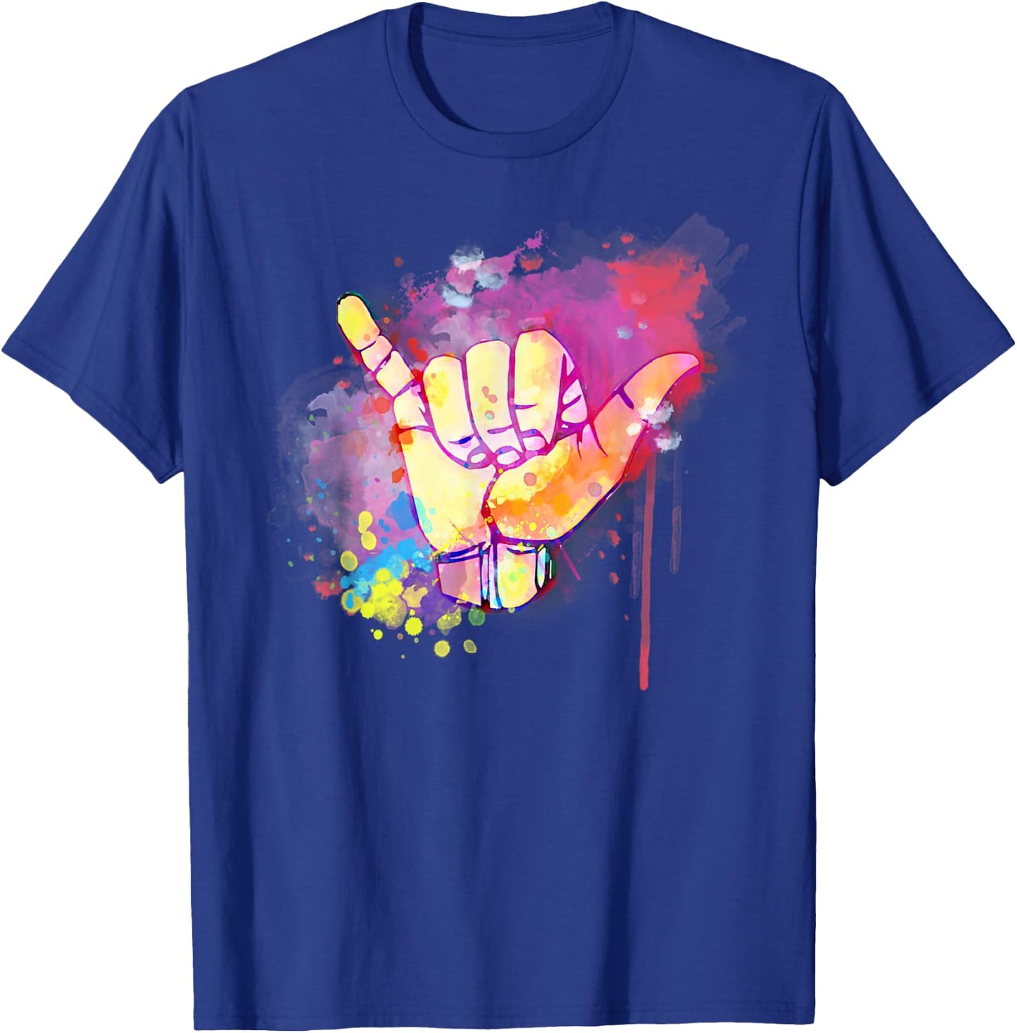 Cute Hawaiian Shaka Sign Colorful Classic Retro 80's Summer T-Shirt - T-Shirt | Royal