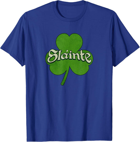 Vintage Slainte Irish St Patricks Day T-Shirt - T-Shirt | Royal