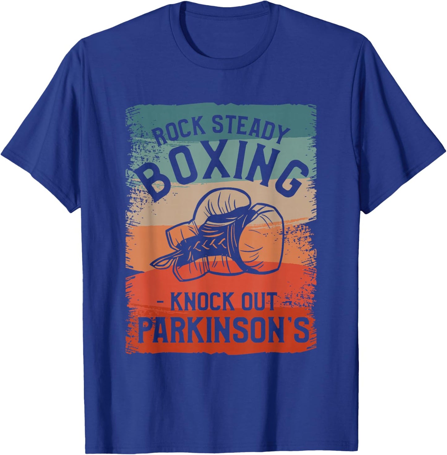 Rock Steady Boxing Knock Out Parkinson's Awareness T-Shirt - T-Shirt | Royal