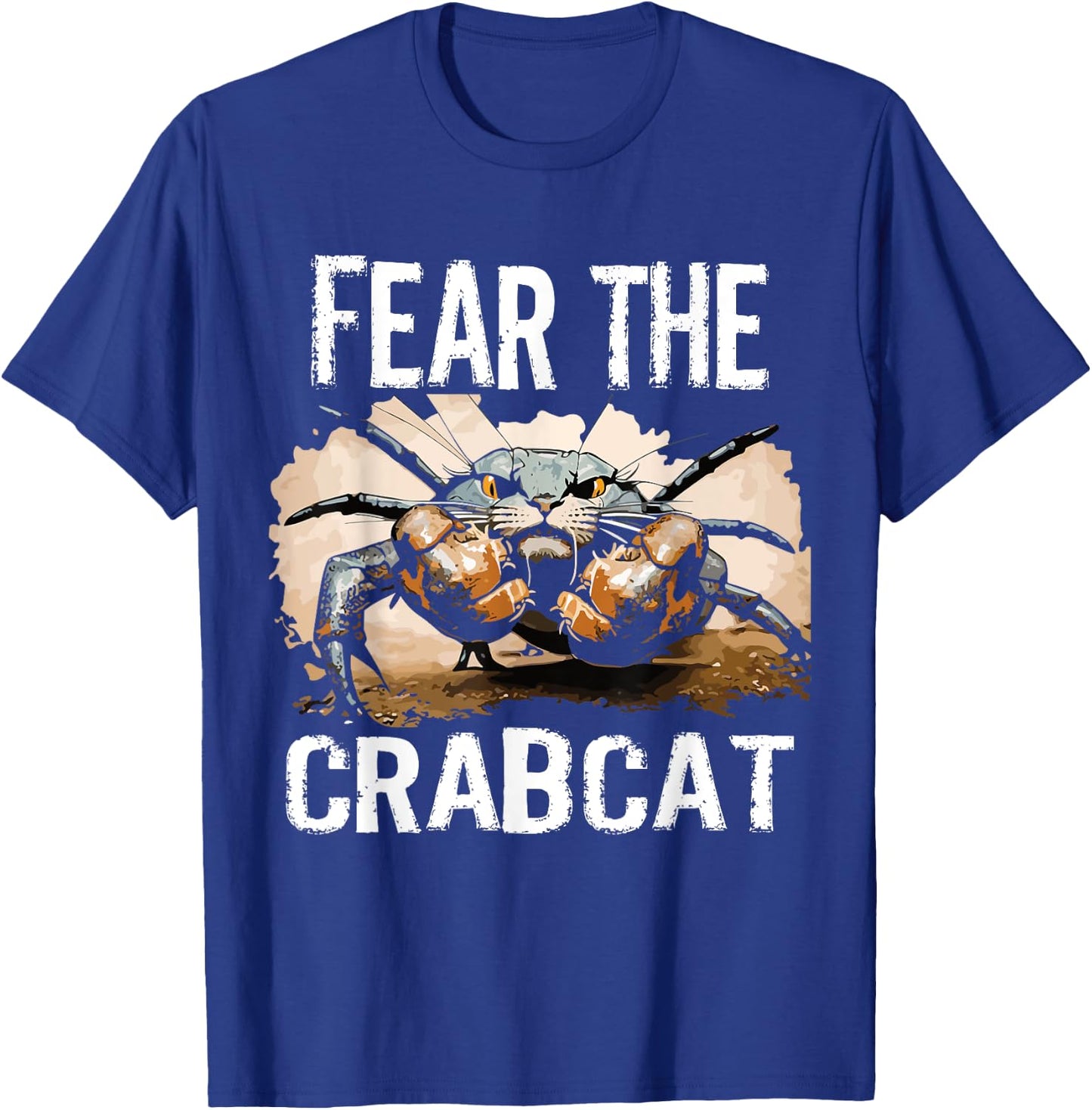 Fear the Crabcat - Funny Crab cat Cryptid Cryptozoology Men Women Kids T-Shirt - T-Shirt | Royal