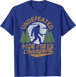 Bigfoot Hide and Seek Champion Sasquatch Stuff Men T-Shirt - T-Shirt | Royal
