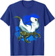 Halloween Dinosaur Costume Funny Running Velociraptor Ghost T-Shirt - T-Shirt | Royal