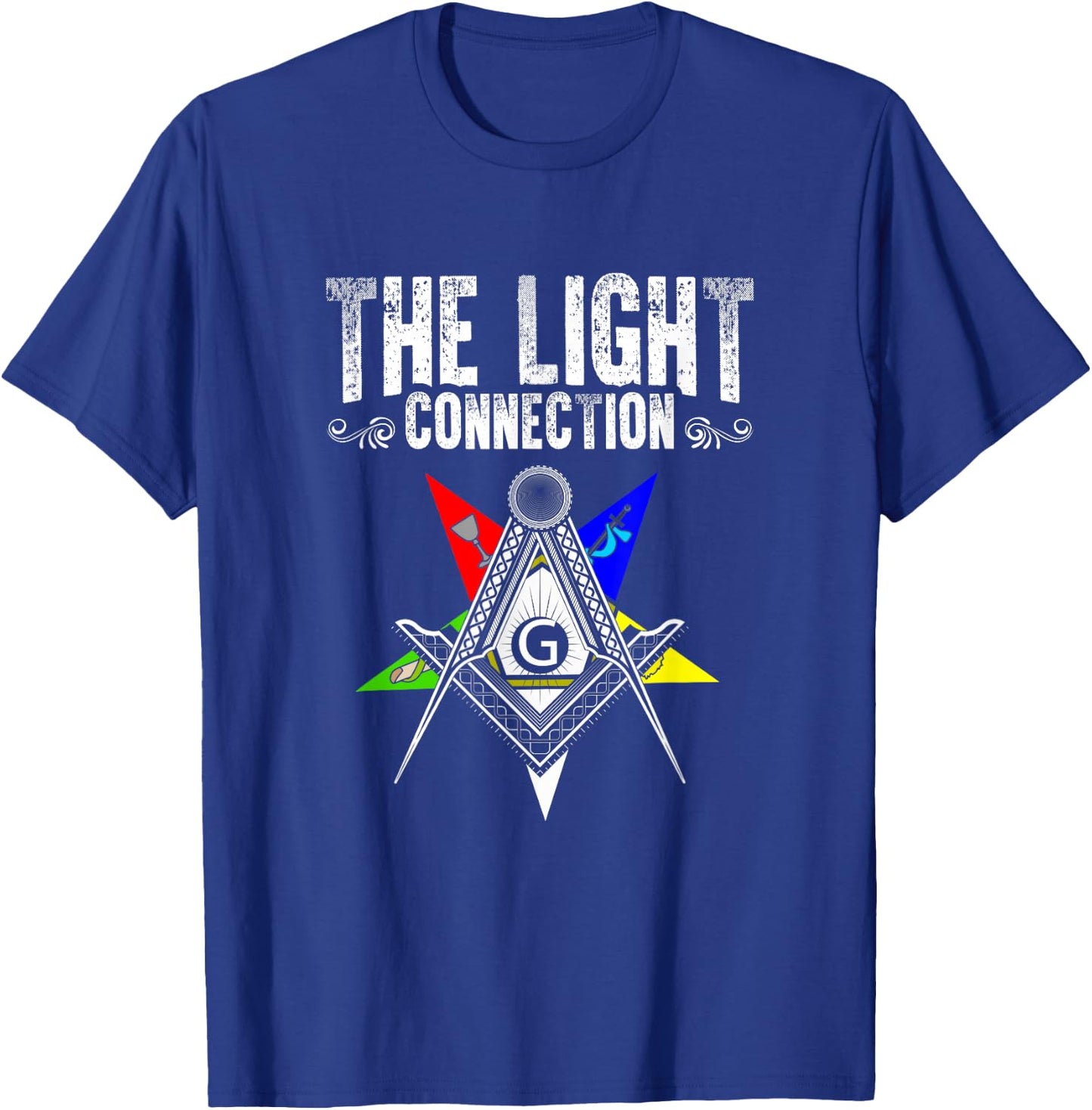Light Connection OES Masonry Freemasonry Masonic Freemason T-Shirt - T-Shirt | Royal